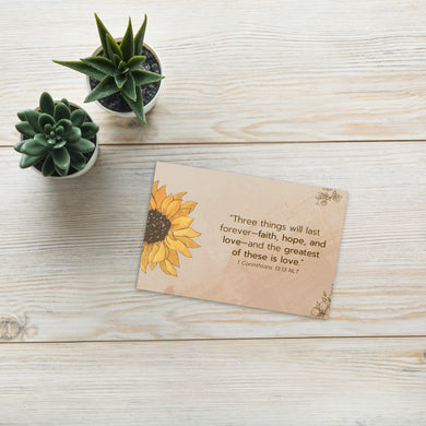1 Corinthians 13:13 Postcard