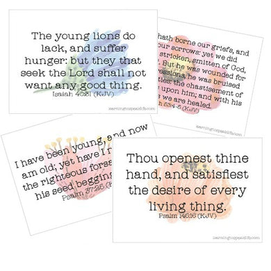 Matters of the Heart Printable Scripture Cards Set #2 (Digital PDF)